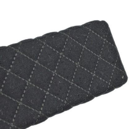 Chanel 2001-2003 Black Wool Wild Stitch Vanity Handbag