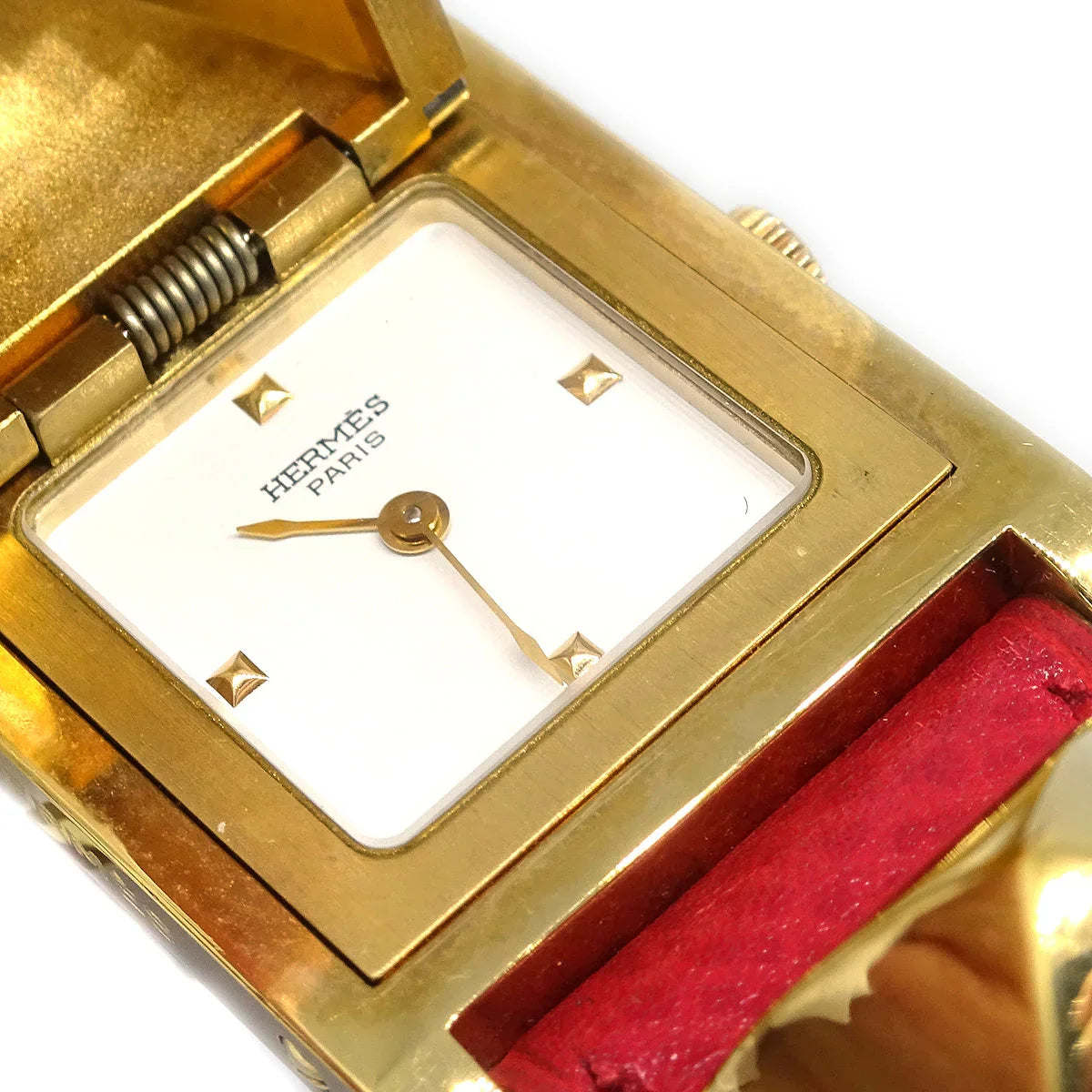 Hermes 1994 Medor Watch Red Courchevel