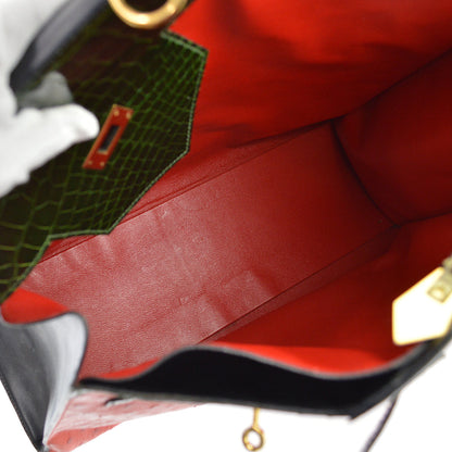 Hermes * 1989 Rouge Vif Ostrich Himalaya Handbag