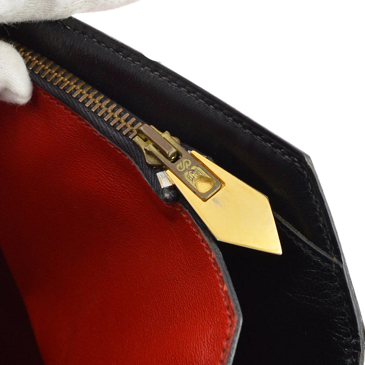 Hermes * 1989 Rouge Vif Ostrich Himalaya Handbag