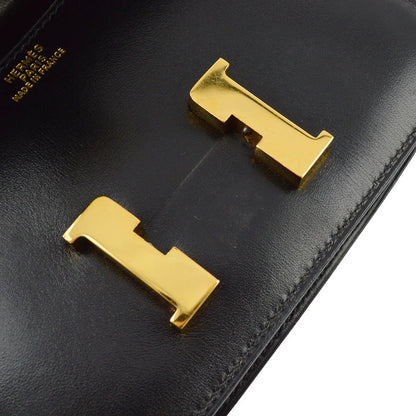 Hermes * 1992 Black Box Calf Constance Micro Shoulder Bag