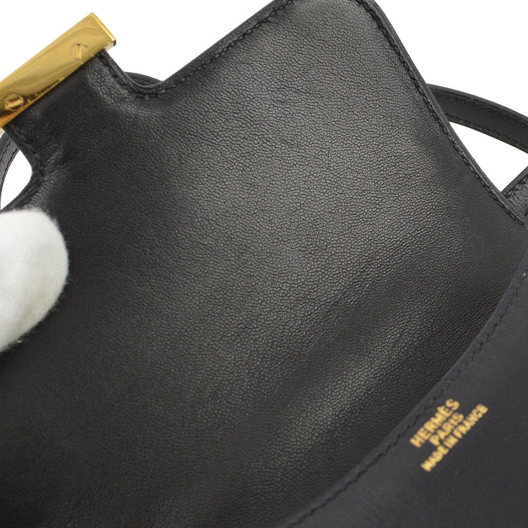 Hermes * 1992 Black Box Calf Constance Micro Shoulder Bag