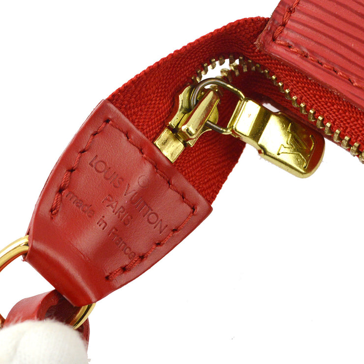 Louis Vuitton 2002 Red Epi Pochette Accessoires Handbag M52947