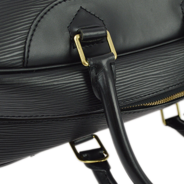 Louis Vuitton Black Epi Deauville Bowling Vanity Handbag