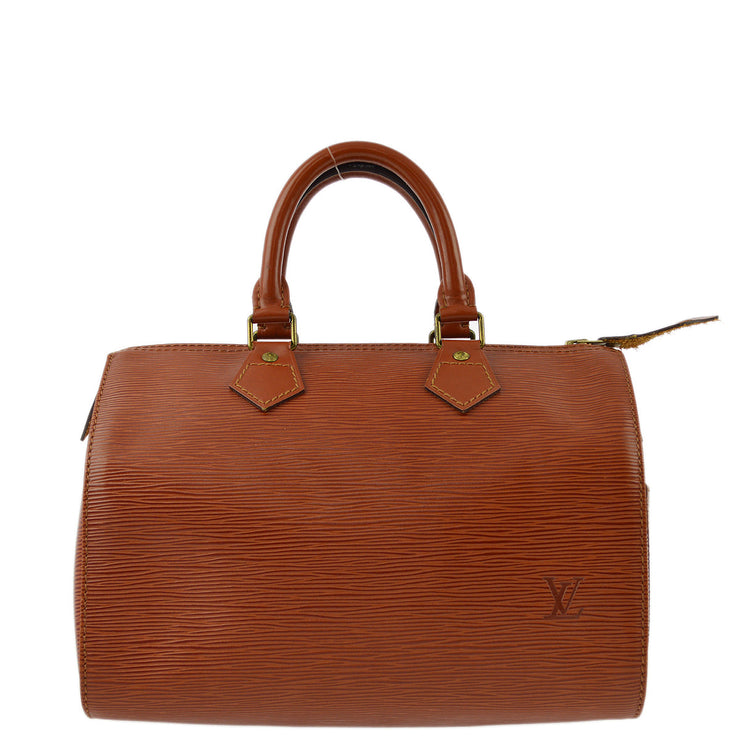 Louis Vuitton 1990 Brown Epi Speedy 25 Handbag M43013