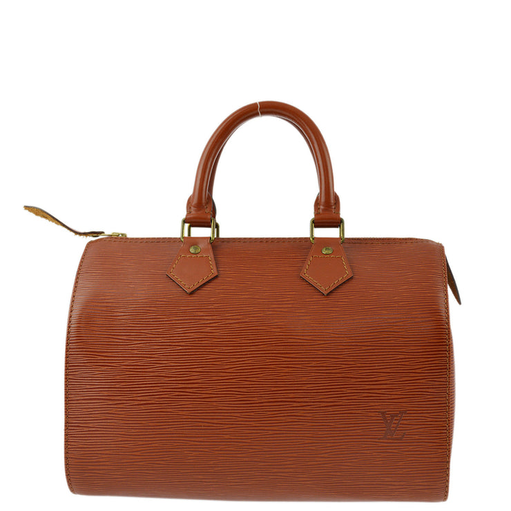 Louis Vuitton 1990 Brown Epi Speedy 25 Handbag M43013