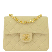 Chanel 1989-1991 Lambskin Mini Classic Square Flap Bag 17