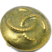 Chanel Gold Button Earrings Clip-On 95P