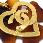 Chanel Clover Dangle Earrings Gold Clip-On 95P