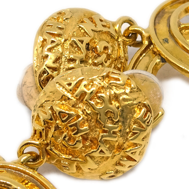 Chanel Gold Dangle Earrings Clip-On 95A