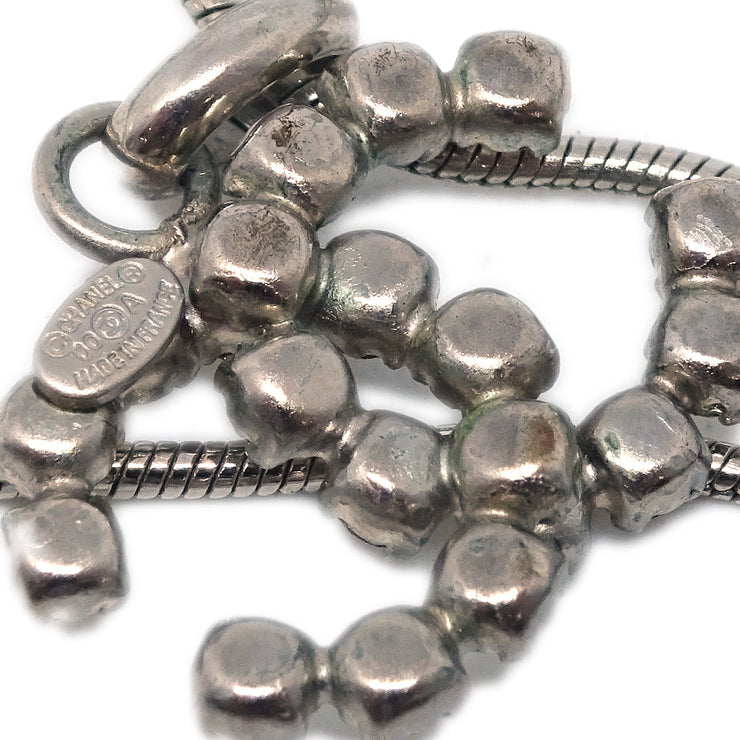 Chanel CC Necklace Pendant Rhinestone Silver 00A