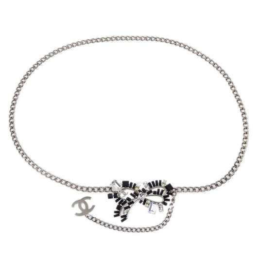 Chanel Ribbon Silver Chain Belt