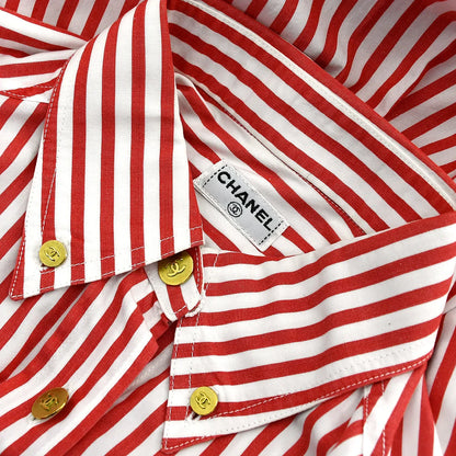 Chanel Shirt Blouse Red