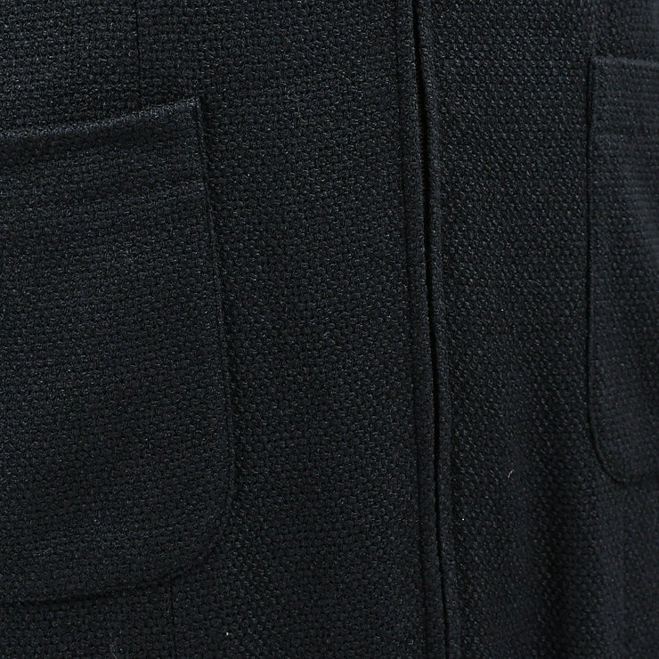 Chanel Zip Up Sleeveless Dress Black 03P #40