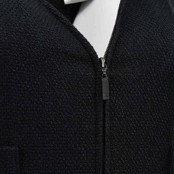 Chanel Zip Up Sleeveless Dress Black 03P #40