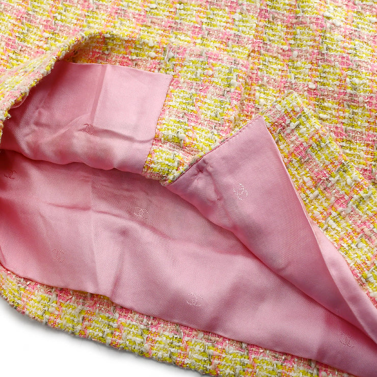 Chanel Setup Suit Jacket Skirt Pink 96P #40