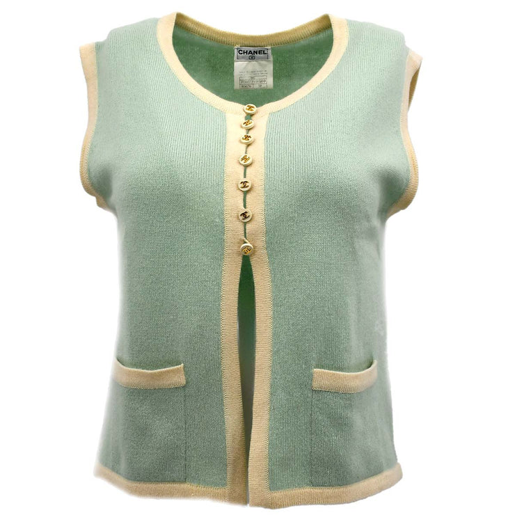 Chanel Sleeveless Vest Light Green 96C #38