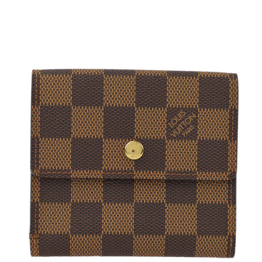 Louis Vuitton 2003 Damier Portefeuille Elise Bifold Wallet N61654