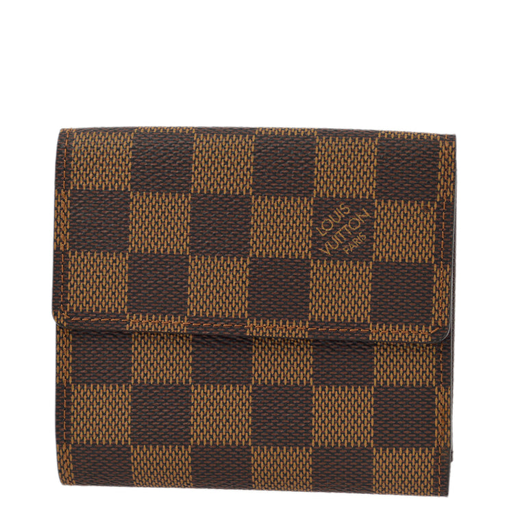 Louis Vuitton 2003 Damier Portefeuille Elise Bifold Wallet N61654