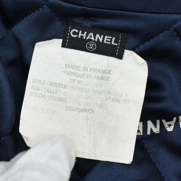 Chanel Hooded Coat Navy #40