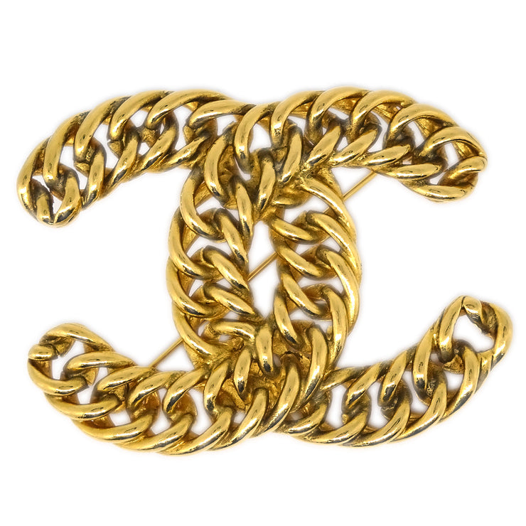 Chanel CC Brooch Pin Gold 1107