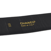 Chanel Buckle Belt Black #75/30 Small Good
