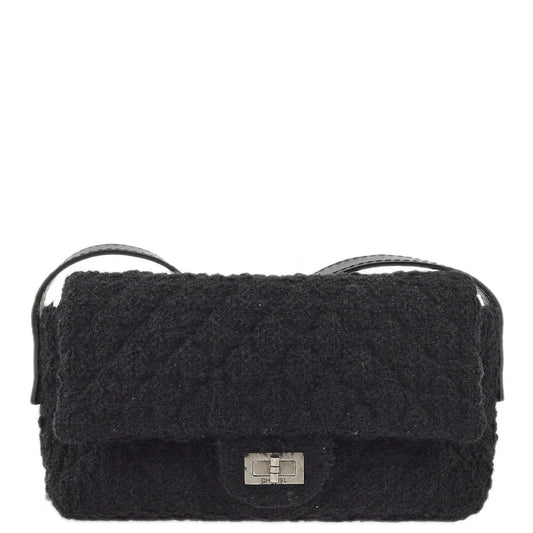 Chanel 2009-2010 Tweed Mademoiselle Lock Shoulder Bag