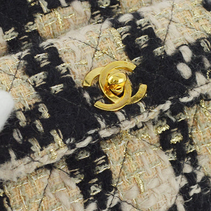 Chanel Beige Black Tweed Duma Backpack Large