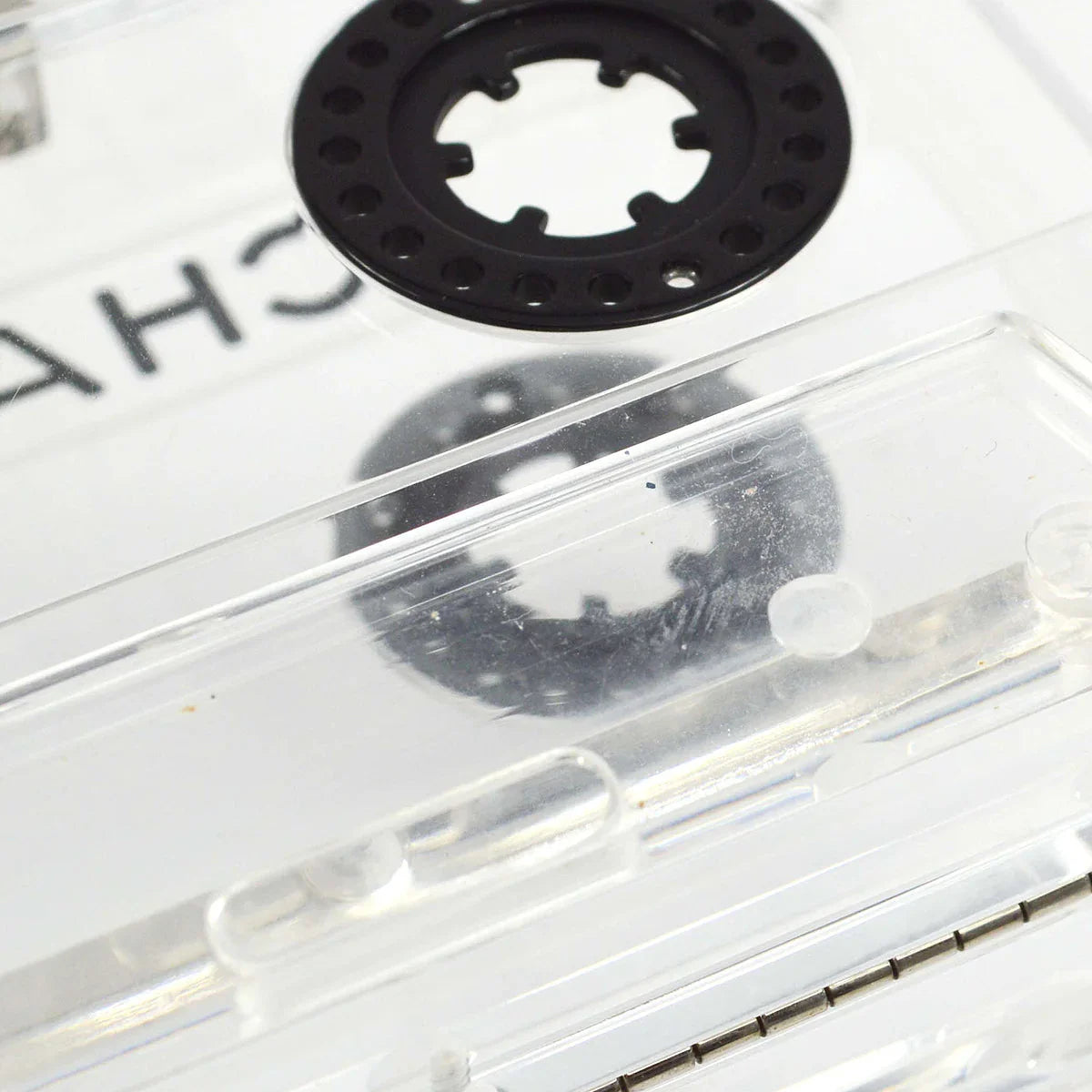 Chanel Clear Acrylic Cassette Tape Clutch Bag 04P