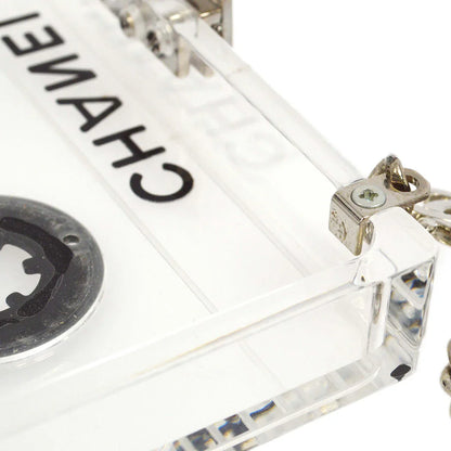 Chanel Clear Acrylic Cassette Tape Clutch Bag 04P