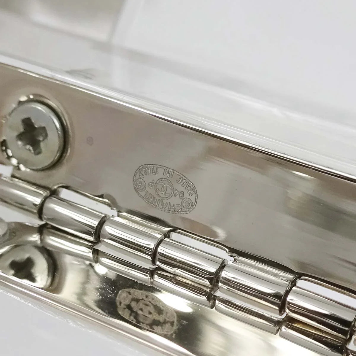 Chanel Clear Acrylic Cassette Tape Clutch Bag 04P
