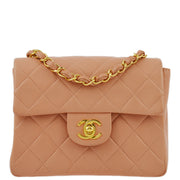 Chanel 1997-1999 Lambskin Mini Classic Square Flap Shoulder Bag 17