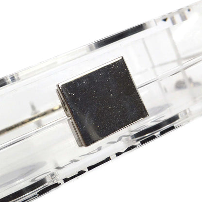 Chanel Clear Acrylic Cassette Tape Clutch Bag 04P