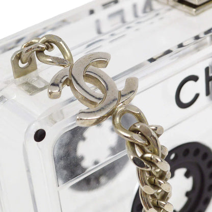 Chanel Clear Acrylic Cassette Tape Clutch Bag 04P
