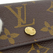 Louis Vuitton 2004 Monogram Porte Monnaie Plat Coin Case Wallet M61930
