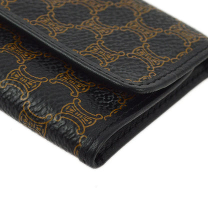 Celine Black Macadam Key Case Small Good