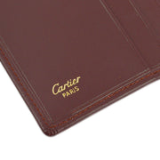 Cartier Trifold Wallet Purse Bordeaux