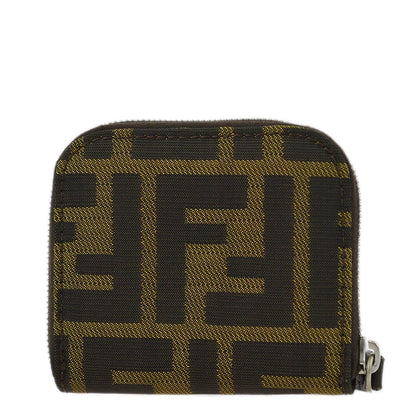 Fendi 2000 Brown Zucca Coin Case Wallet