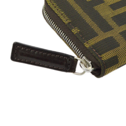 Fendi 2000 Brown Zucca Coin Case Wallet