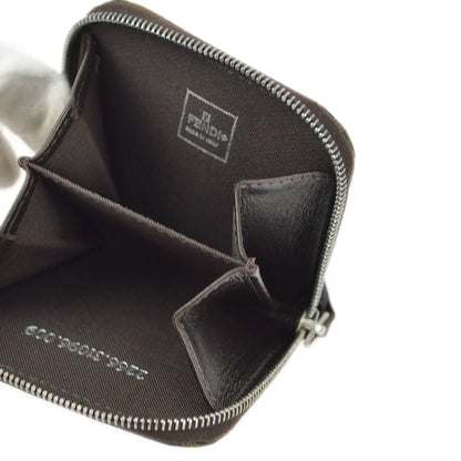 Fendi 2000 Brown Zucca Coin Case Wallet