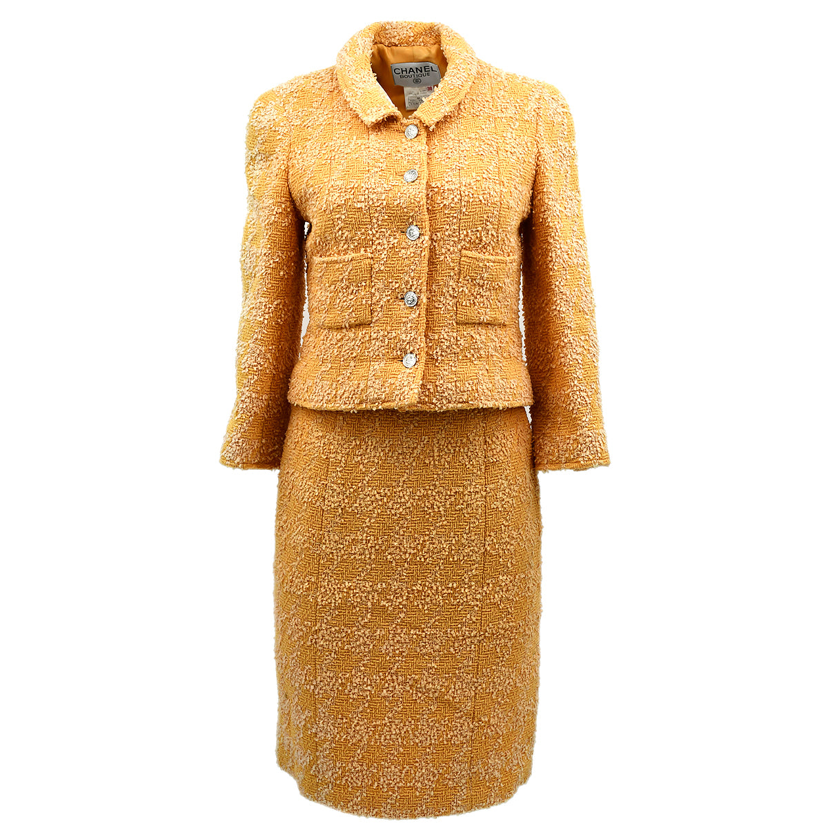 Chanel Vintage 1994 Brown Logo Coat 42 44 46 10 12 14
