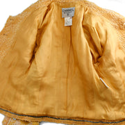 Chanel Setup Suit Jacket Skirt Orange 96P #38