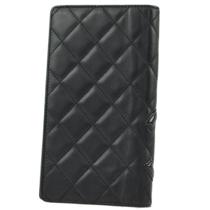 Chanel Black Calfskin Cambon Ligne Long Wallet