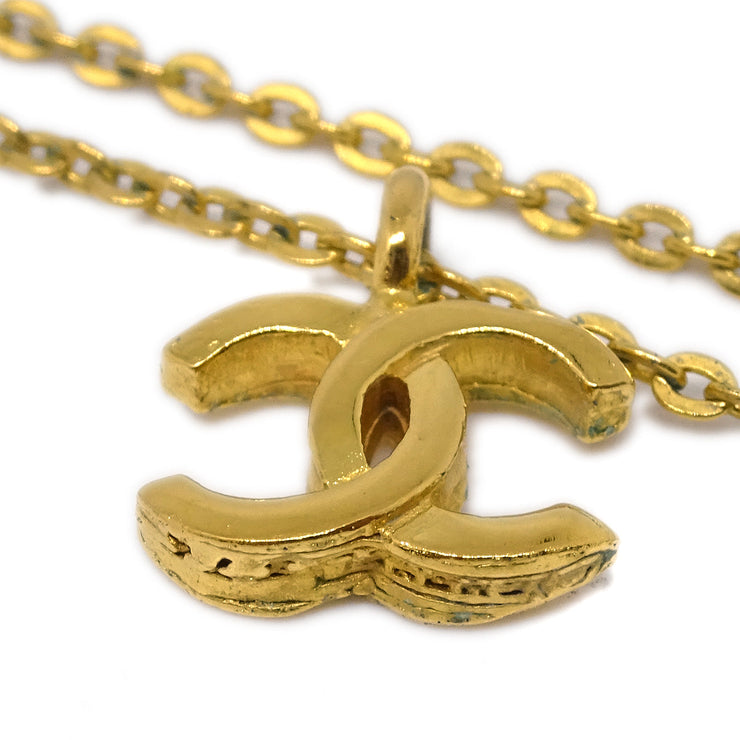 Chanel Mini CC Chain Pendant Necklace Gold 376/1982