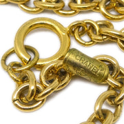 Chanel Gold Chain Necklace Rhinestone