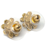 Chanel Rhinestone Piercing Earrings Gold 05P