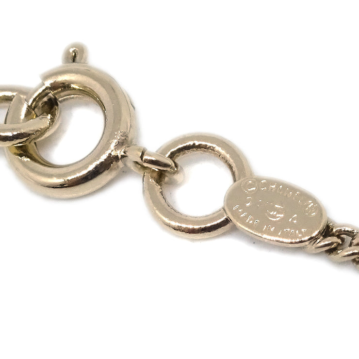 Chanel CC Chain Pendant Necklace Rhinestone Gold 04A