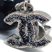 Chanel Piercing Dangle Earrings Black B10A