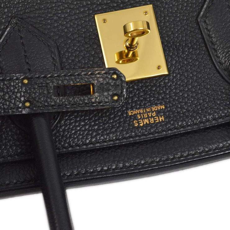 Hermes 2002 Black Togo Birkin 30 Handbag
