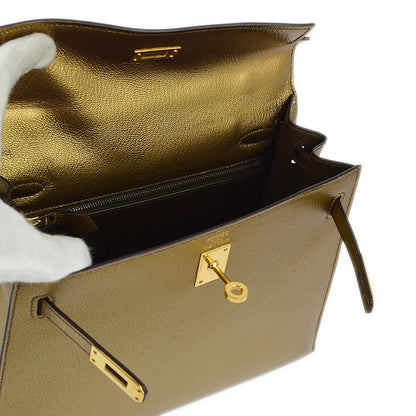 Hermes * 2005 Athens Limited Olympic Gold Chevre Kelly 25 Sellier 2way Shoulder Handbag